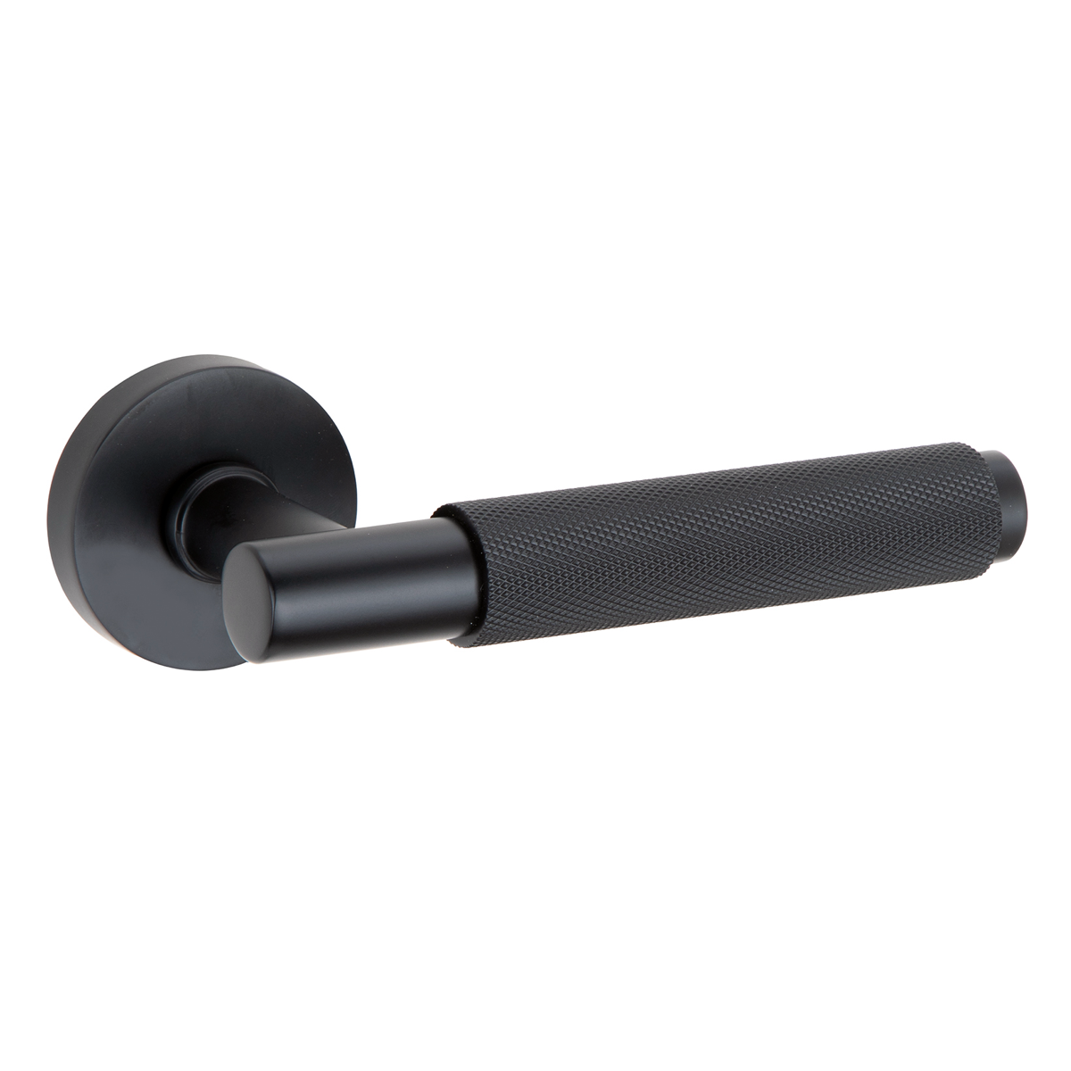 Maniglia con rosetta tonda in zama RS-510 nero
