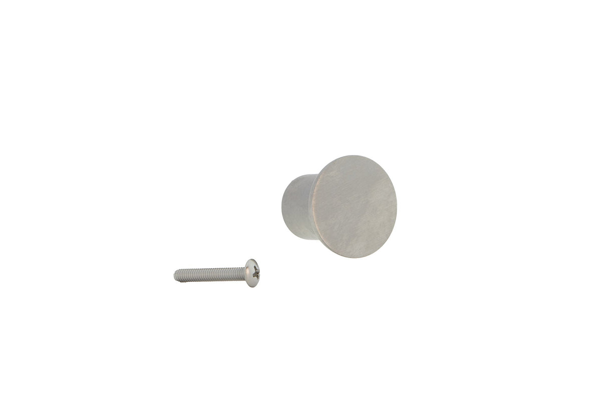 Pomolo in acciaio inossidabile alto 3 cm a forma di fungo, ideale per mobili