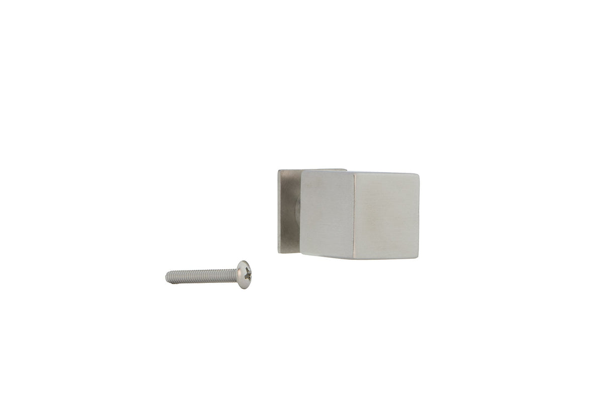 Pomolo quadrato con collo di 23mm di altezza in acciaio inossidabile ideale per mobili