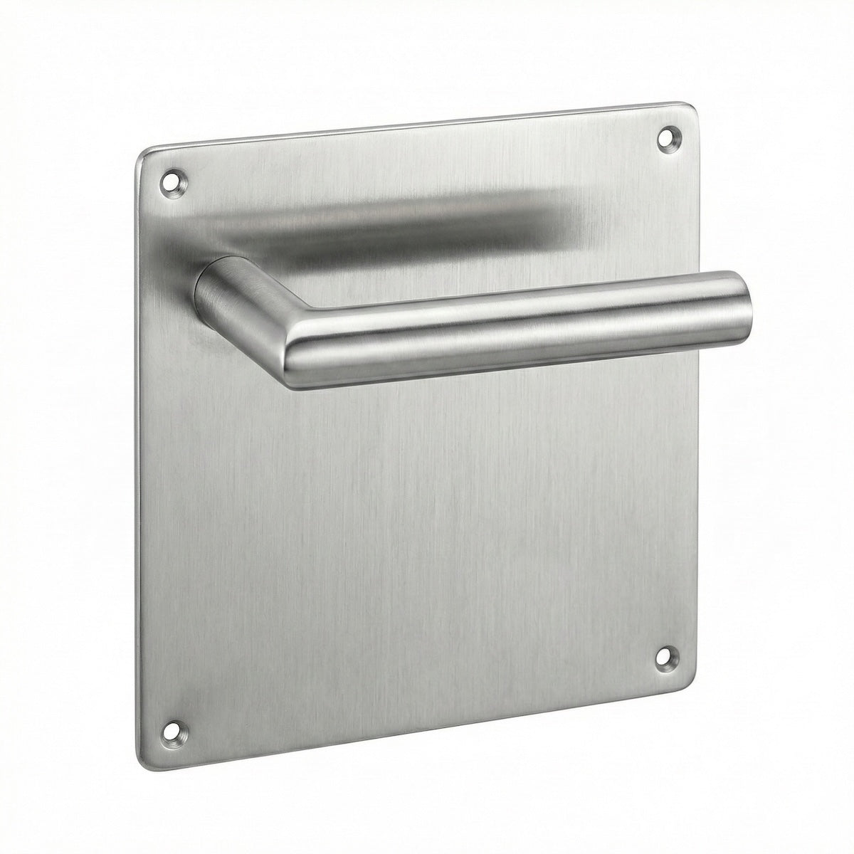 Maniglia modello '503' con placca quadrata 170mm in acciaio inossidabile per porte