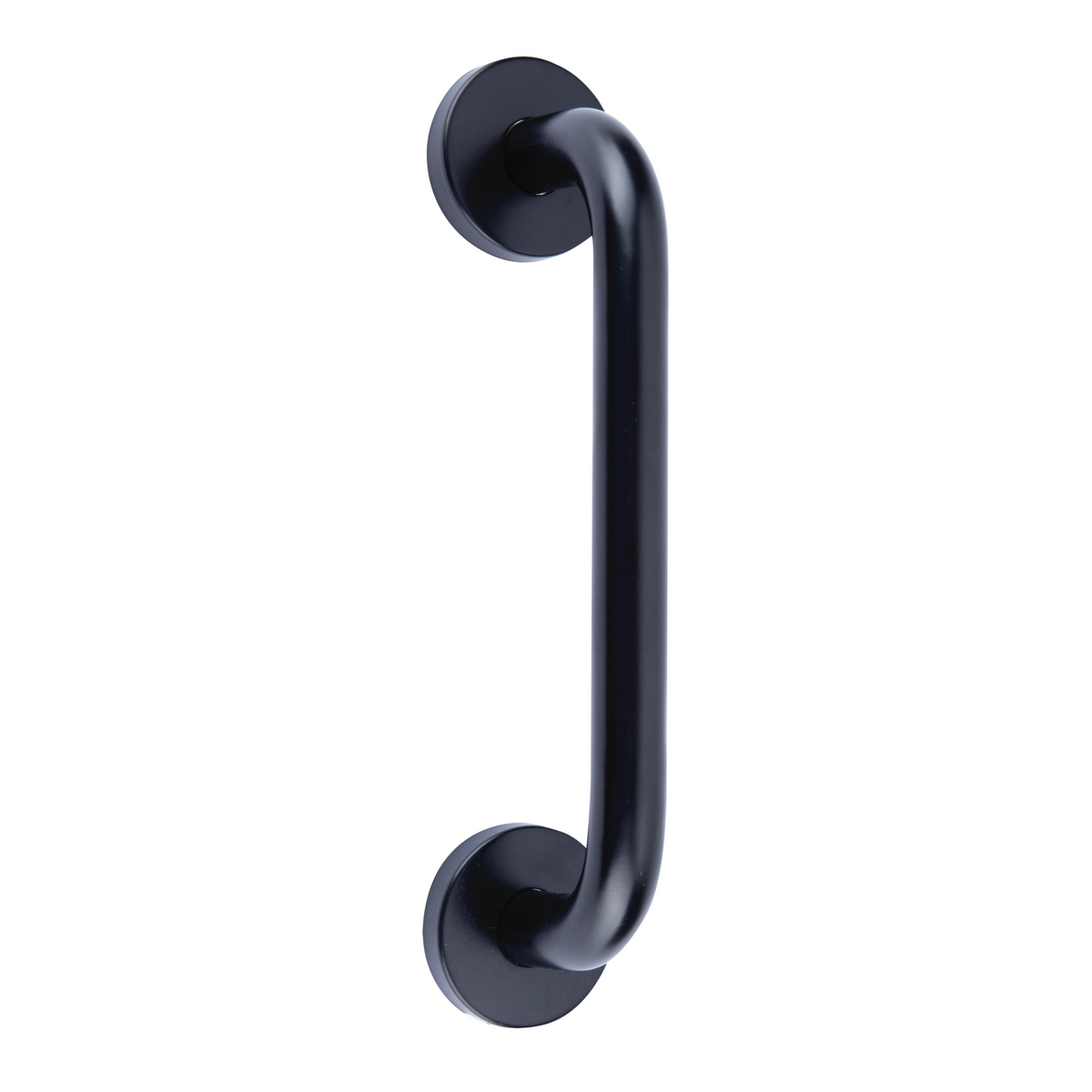 Maniglione modello 034 in acciaio inox finitura nera con rosetta tonda per porte