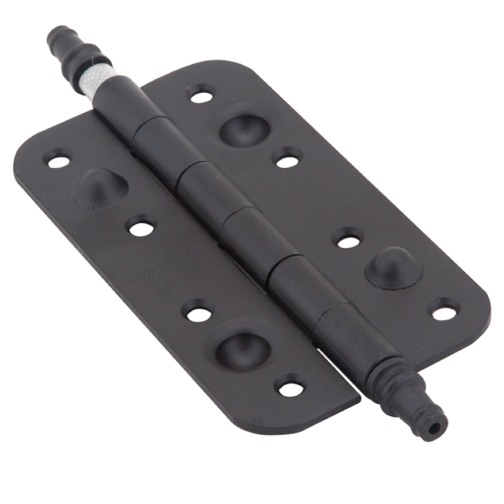 Cerniera di sicurezza speciale nera con finitura a bordo tondo per porta blindata altezza 150 mm