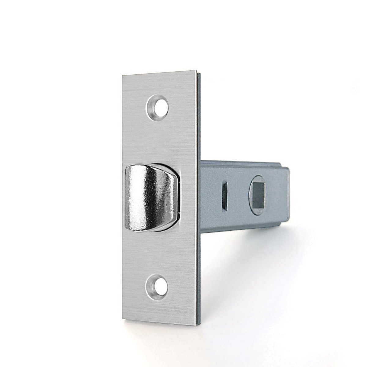 Maniglia tubolare quadrata con finitura nichel satinato, interasse 60 mm