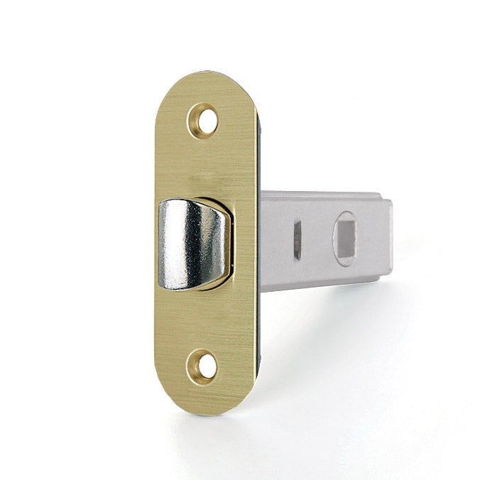 Maniglia tubolare tonda in finitura oro satinato, interasse 70 mm