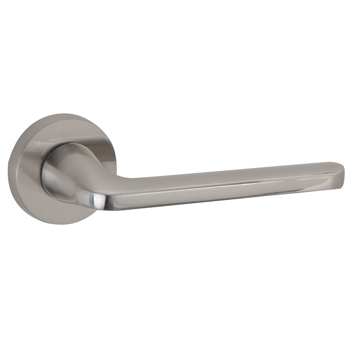 Maniglia con rosetta tonda in alluminio RS-310 nichel satinato