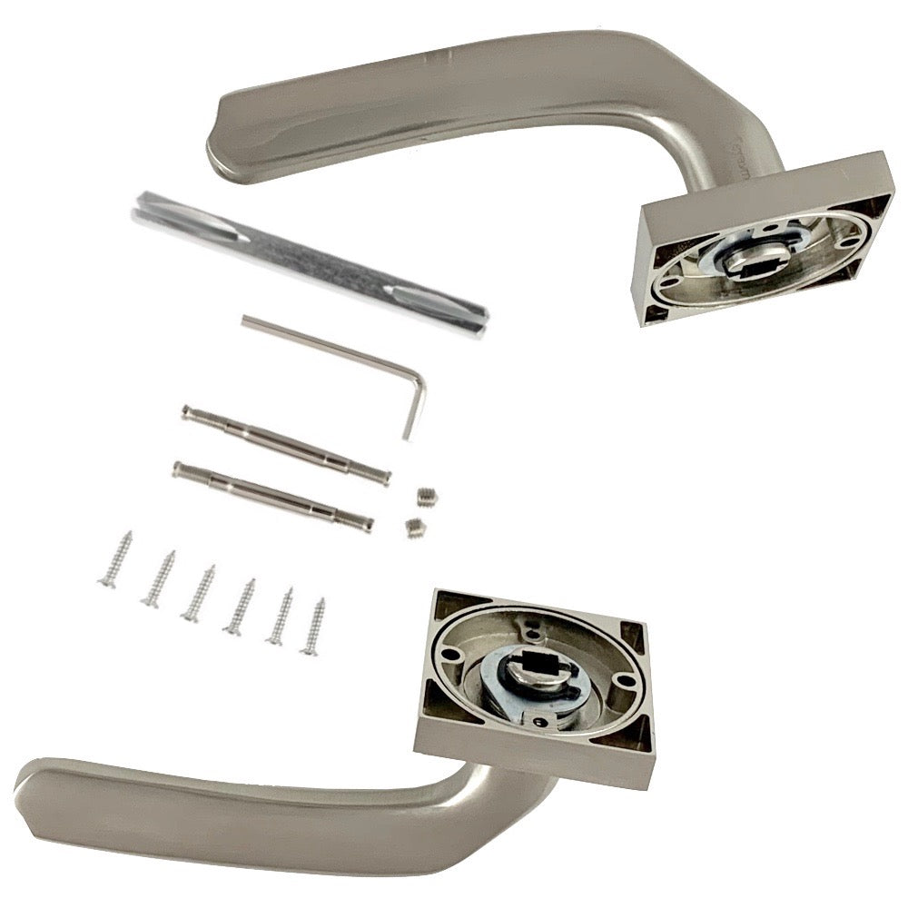 Accesorios para juego de manillas de zamak con roseta cuadrada para puertas modelo 730