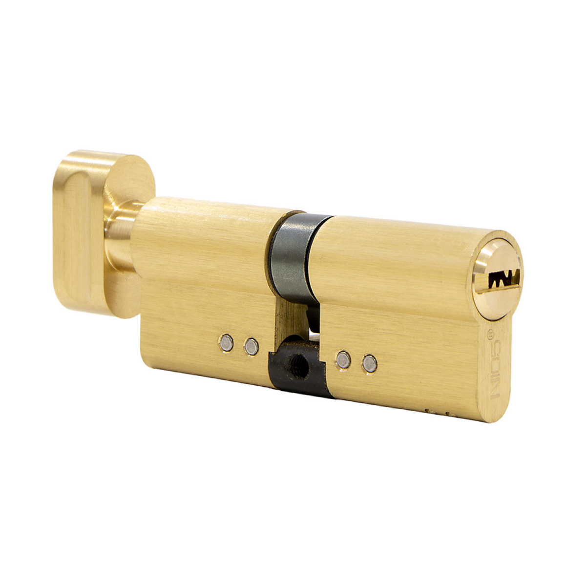 Cilindro di sicurezza 35x35 in ottone con pomolo per porte