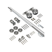 Kit di ferramenta in acciaio inox per porta scorrevole in legno con freni