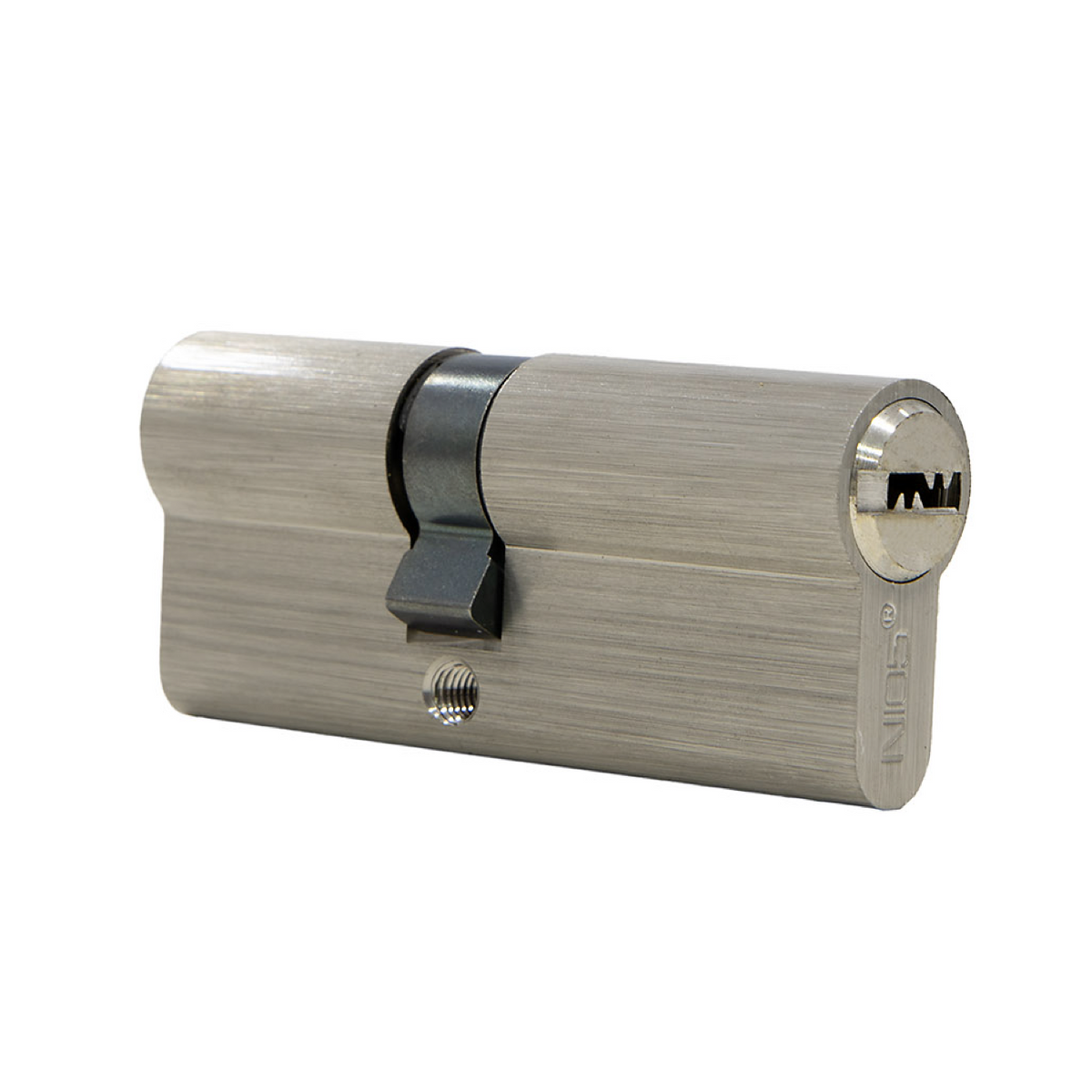 Cilindro per serratura 30x40 nichelato di media sicurezza con camma lunga per porte