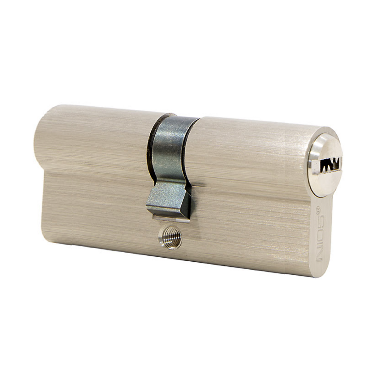 Cilindro per serratura 35x35 nichelato di sicurezza media con camma lunga per porte