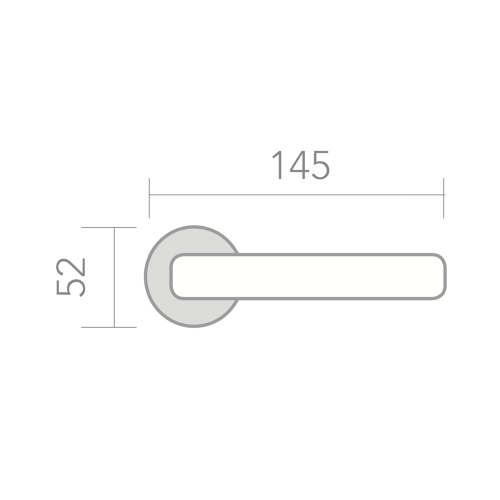 Medidas manilla dorada satinada para puertas con roseta redonda modelo 556