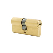 Cilindro europeo di sicurezza con chiave a seghettatura ottonato 35x35 per porte d'ingresso