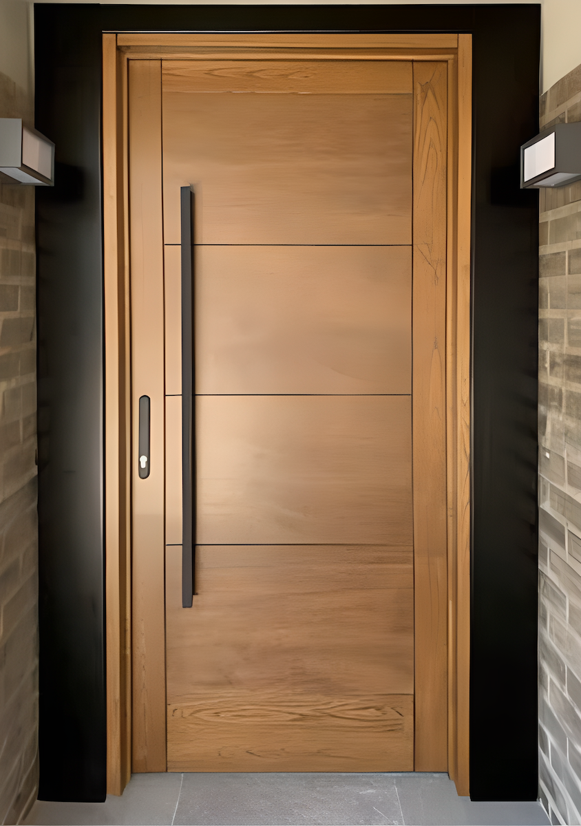 Maniglione quadrato 32x32mm, interasse 600mm, altezza 800mm, in acciaio inox nero, senza rosetta, per porte d'ingresso