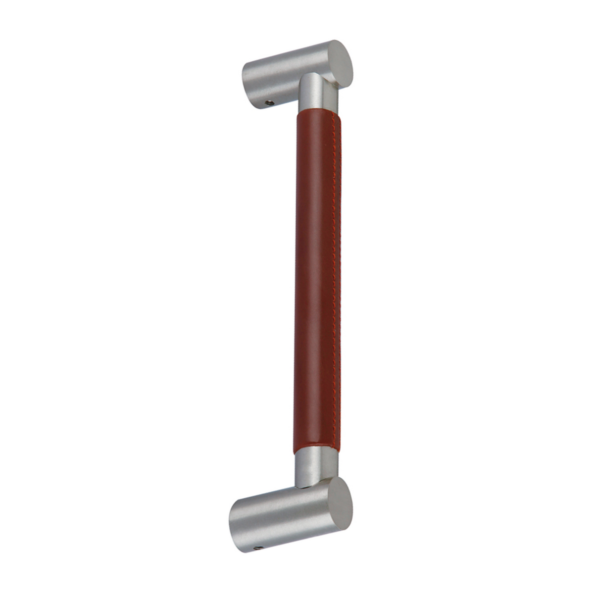 Maniglione in ottone rivestito in pelle granata modello 164
