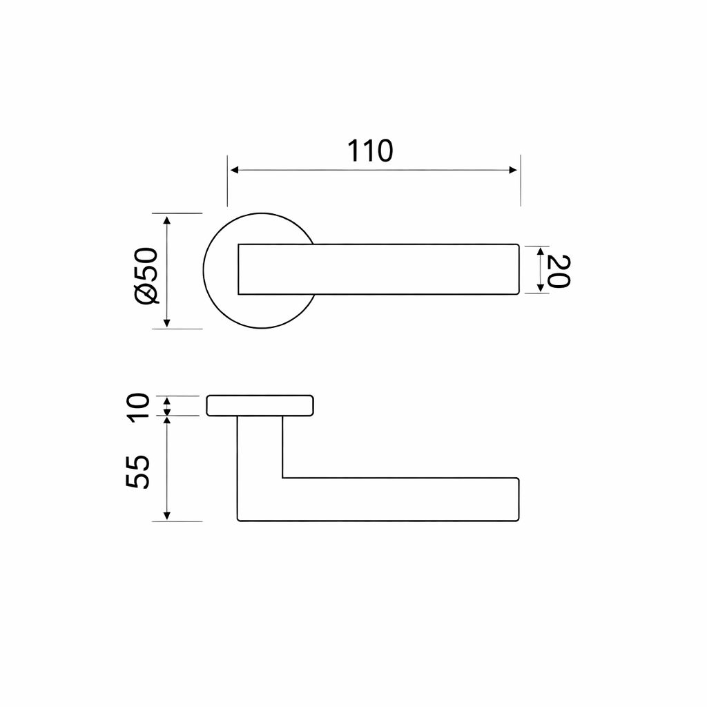 Maniglia rustica Corine con rosetta tonda in finitura cuoio per porte