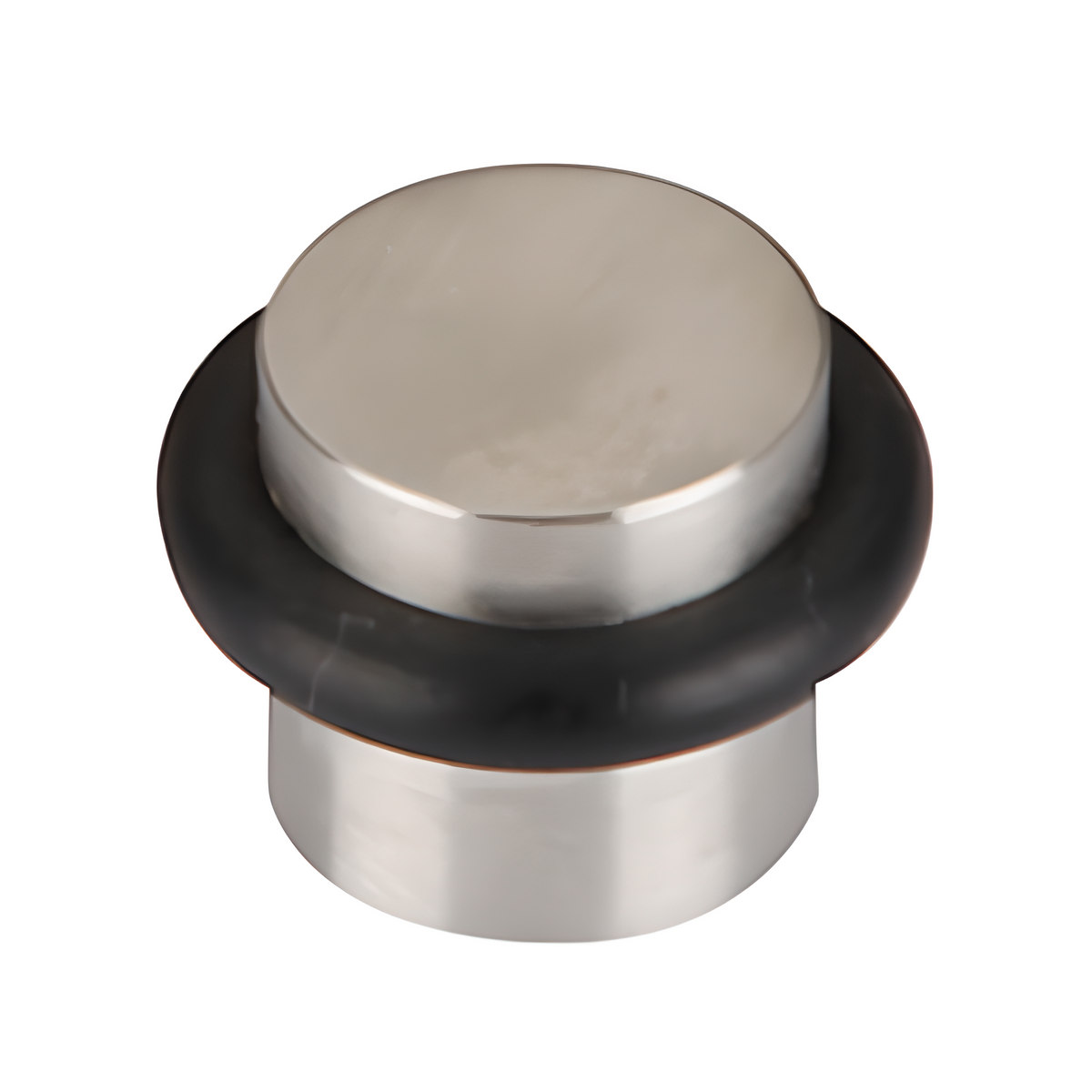 Fermaporta cilindrico con ammortizzatore in gomma e 19 mm di diametro