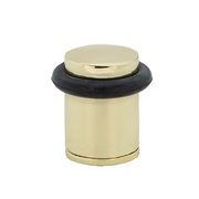 Fermaporta cilindrico dorato con ammortizzatore in gomma e 20 mm di diametro