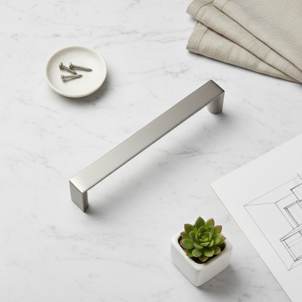 Maniglia in alluminio modello TCB per nichel satinato 192mm interasse