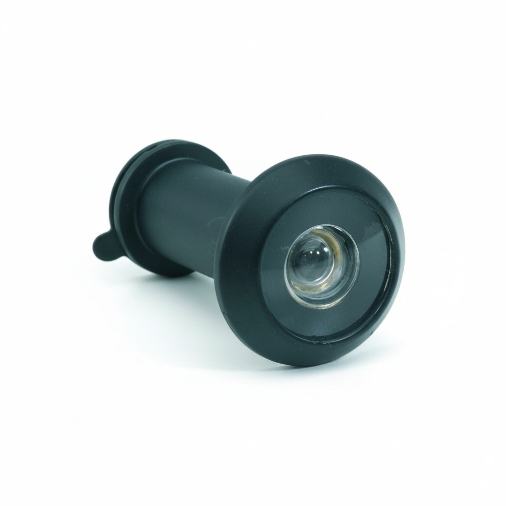 Spioncino finitura nera con lenti per porte da 35-65mm