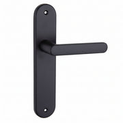 Maniglia con placca ovale in alluminio 250x48 mm nera per interni