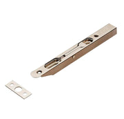 Chiavistello a incasso in acciaio 160x14,5 mm nichel satinato per porta doppia